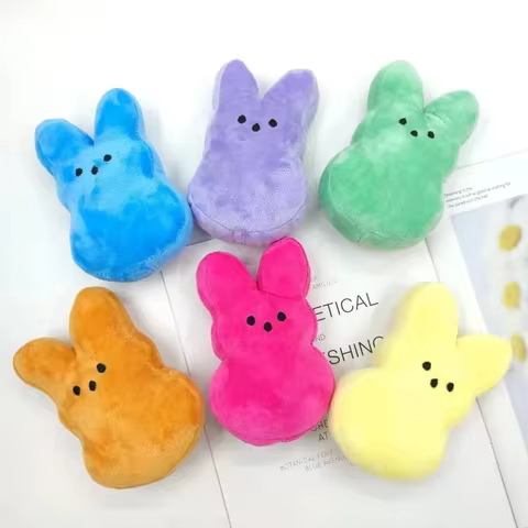 Peeps Plush Bunny Rabbit Peep Easter Toys, Goodie Bag Fillers, Carnival Prizes, Assortment Kids East