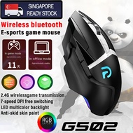 [SG] G502 2.4G Wireless Bluetooth Mouse 5000DPl 8 Keys Esports Game Optical Mice 3-mode Mouse Comput