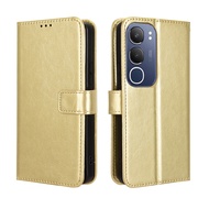 Cho Vivo y19s Pro Vỏ chất liệu da PU đứng chủ Vivo y19spro lật trường hợp từ gấp vỏ bảo vệ da