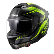 LS2 Helmets FF808 Stream II Fury Black H-V Yellow - หมวกกันน็อคเต็มใบ