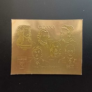 G1561 Guyana World Thematic Exhibition Perforate Gold Foil $600 STAMP MNH