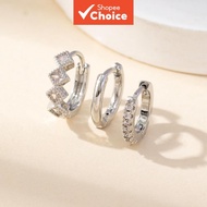 For Women Fashion Plated 3-piece Set Earrings Zircon 3-piece Set