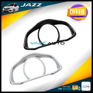 Honda Jazz Fit GK GK5 T5A 3rd Meter Carbon Lining Silver Cover 2014 - 2025 Jazz GK Vacc Auto Car Acc
