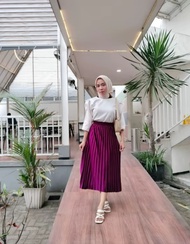 PROMO ROK PLISKET PLISKET BLUDRU 7/8 VELVET//ROK BLUDRU KEKINAN OOTD KEKOREAN