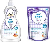 My Baby Bottle, Nipple And Baby Accessories Cleanser Cleaner (450 ml Bottle + 400 ml Refill)