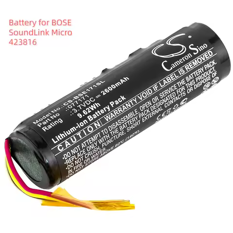 3.7V/2600mAh/3400mAh Li-ion Speaker Battery 077171 for BOSE 423816,SoundLink Micro