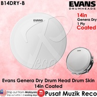 Evans B14DRY Genera Dry COATED 14" Snare Drumhead Tom Drum Head Drumskin Drum Skin Kulit Drum 14in