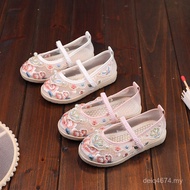 Performance Summer Mesh Shoes Embroidered Shoes Children Cloth Shoes Hanfu Baby Costume Old Beijing 