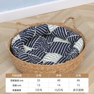 專用草編寵物貓窩幼貓保暖四季通用墊子貓抓板大編織藤編超級貓窩