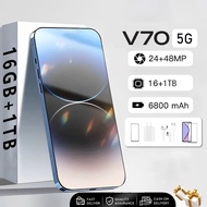 2026 New Genuine V70 4G/5G 7.5 Inch Mobile Phone Supports 2 Sim Cards Smartphone 16GB+1TB Cheap Phon