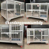 - silver aluminum cat cage 1 room 1 door