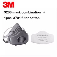 Original 3in1 3M 3200 Reusable N95 / KN95  Half Face Mask Respirator