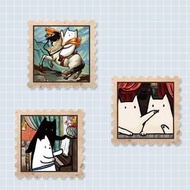【MiKaLa】名畫喵郵票壓克力磁鐵 第二彈
