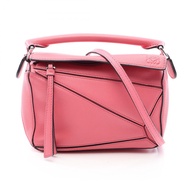 【二手】 LOEWE Puzzle Bag Mini 兩用粉紅色皮革手提包，女士，二手 B