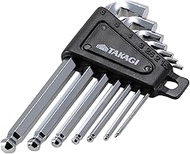 Takagi HWS07MBPSH TAKAGI Hex Wrench, Ball Point, Short Head, Stubby 7 Pieces, 0.06, 0.06, 0.06, 0.06