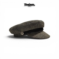 Thejam. Sailor hat wool herringbone brown | Fisherman cap | Fiddler cap