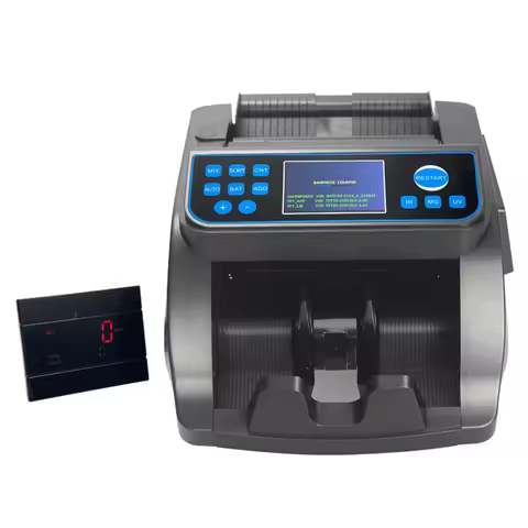 6000E EUR Value Money Cash Counter with TFT display Fake Bill Detector Banknote Fast Counting Speed