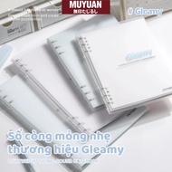 Gleamy-100 pages, 3-hole cuffed notebook, paper imported from Japan, smooth writing, size A5/B5