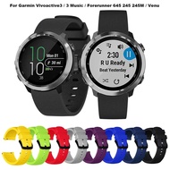 Silicone Band Strap Bracelet For Garmin Vivoactive 3 / 3 Music / Forerunner 245 245M 645 / Venu Smart Watch Wristband