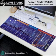 SSA69 AUTOCAD Shortcut Mouse Pad 80cm x 30cm Large Mousepad | Engineering Architecture Draftsmen