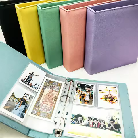 Expandable A5 3-ring Photo Album Organizer - Starry Soft-Pad Binder Album for 3" 3.5" Idol Photocard