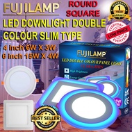 [local seller] Double Color LED Panel Light Round Square (15+4w)(6+3w)Panel LED Ceiling Lamp Indoor 