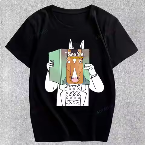 BoJack Horseman Graphic T Shirts Student Kids Oversided Cheap Polyester Streetwear Harajuku Shoujo G