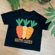 (NEW)CUTE BLACK CARROT T-SHIRT Loose FORM Boxy 100% Cotton 2C