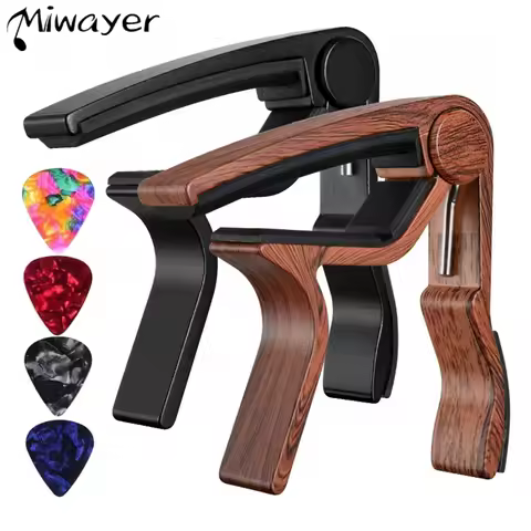 Miwayer Guitar capo for 6 String Steel Acoustic and Electric Guitars with 4 Picks for Free