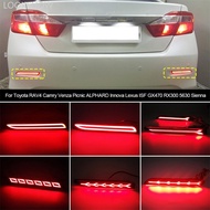 LOOKSHOW 2PCS LED Car Rear Bumper Reflector Tail Brake Light For Toyota RAV4 Camry O7W2