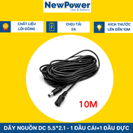 Dây nguồn DC 5.5x2.1 đầu cái sang DC DC 5.5x2.1 đầu đực dài 2m-3m-5m-10m