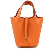Hermès Orange Clemence Picotin Lock 18 Gold Hardware, 2023