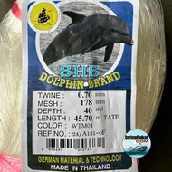 070MM X 178MM X 40MD X 45.7Meter Pukat Jaring Ikan / Mata Lintang / Isi Kosong / Warna Putih / KKF/ 