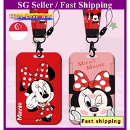 (SG Seller) Ezlink Card Holder With Lanyard Disney Mickey Mouse Anime Cartoon Minnie ID Card Badge Holder Card Cover