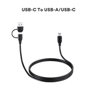 Maono USB C Microphone Cable USB C to USB A/C two-in-one data cable for USB Microphone,Phone,Compute