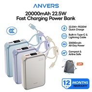 [CCC Certified]Anvers Power Bank 20000mAh 22.5W Fast Charging | Ultra Capacity | Built-in Type-C & L