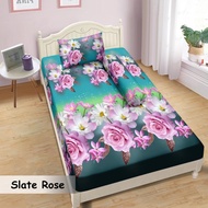 Seprai 120x200 cm Lady Rose Sprei Lady Rose Single 120 x 200 cm Sprei Lembut Sprei Single Sprei Halus Sprei Murah Sprei Tebal Termurah Terbaru Promo - Slate Rose