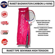 RAKET BADMINTON IMPORT LI-NING CARBON SUPER QUALITY BONUS TAS GRIP - RAKET BULUTANGKIS LINING - RAKE