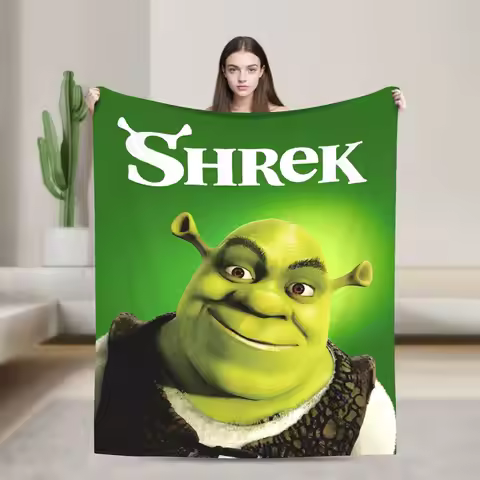 Funny Shreks Meme Printed Blanket For Men Women Super Soft Warm Throw Blankets for Living Room 50x60