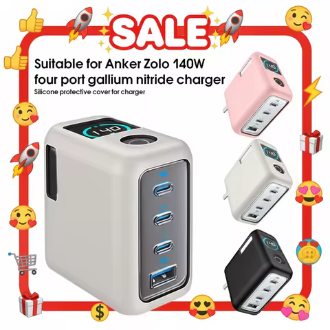 New Silicone Protective Cover For Anker Zolo 140W Four Port Gallium Nitride Charger Anti Fall And An
