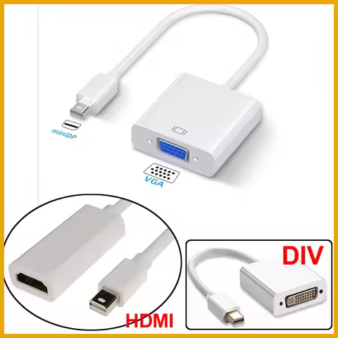 Mini DisplayPort DP To 1080P HDMI VGA DVI Cable TV Projector Display Port To Adapter Cable For Thund