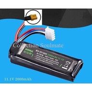 【READY STOCK】Battery 11.1V 2000mAh 30C SM-2P Plug with USB Charger Li-ion Battery Rechargeable Batte
