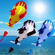 3D Huge Frameless Soft Parafoil Giant Killer Whale Kite With 30m Kites String 3D Software Outdoor En