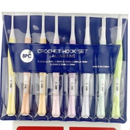 [9c Silicone 2-6mm] 9c bag of colored TPR silicone crochet needles