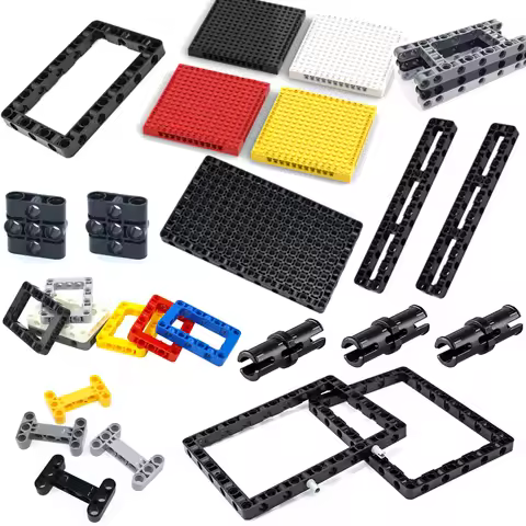 Building Blocks Technical Parts Hole Arm Pin Connector Liftarm Bricks Compatible Base Frame 64179 39