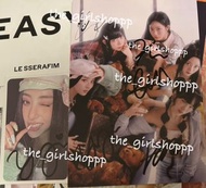 Le sserafim 團體親簽Postcard  宮脇咲良 金采源 許允真 中村一葉 洪恩採