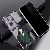 For OPPO A79 A97 5G A2 Pro Luxury Plating Transparent Phone Case SPY×FAMILY Soft Casing