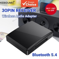 BT 5.4 Audio Bluetooth Receiver 30 Pin/A2DP/AVRCP Mini Wireless Audio Adapter for IPhone Analog Spea