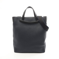 【二手】Delvaux Magritte 兩用手提包，海軍藍/黑色皮革，男士，二手 A