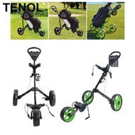 TENOL Golf Trolley Hand Brake 3 Wheeled Caddy Cart for Golf Bag Professional Golf Bag Carrier Cart P